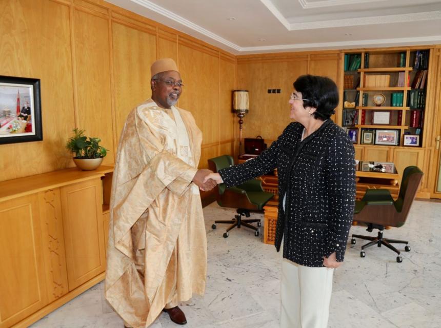 Madame le Premier Président s’entretient avec le Président de la chambre des comptes du Cameroun